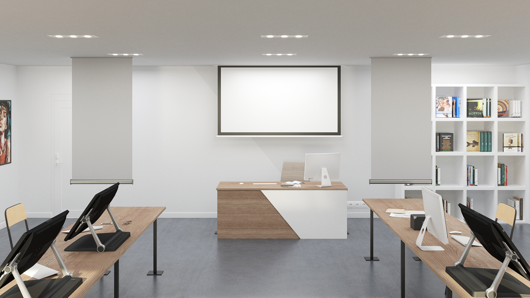 modèle de salle de cours en 3D personnalisable sur un salon virtuel appyfair