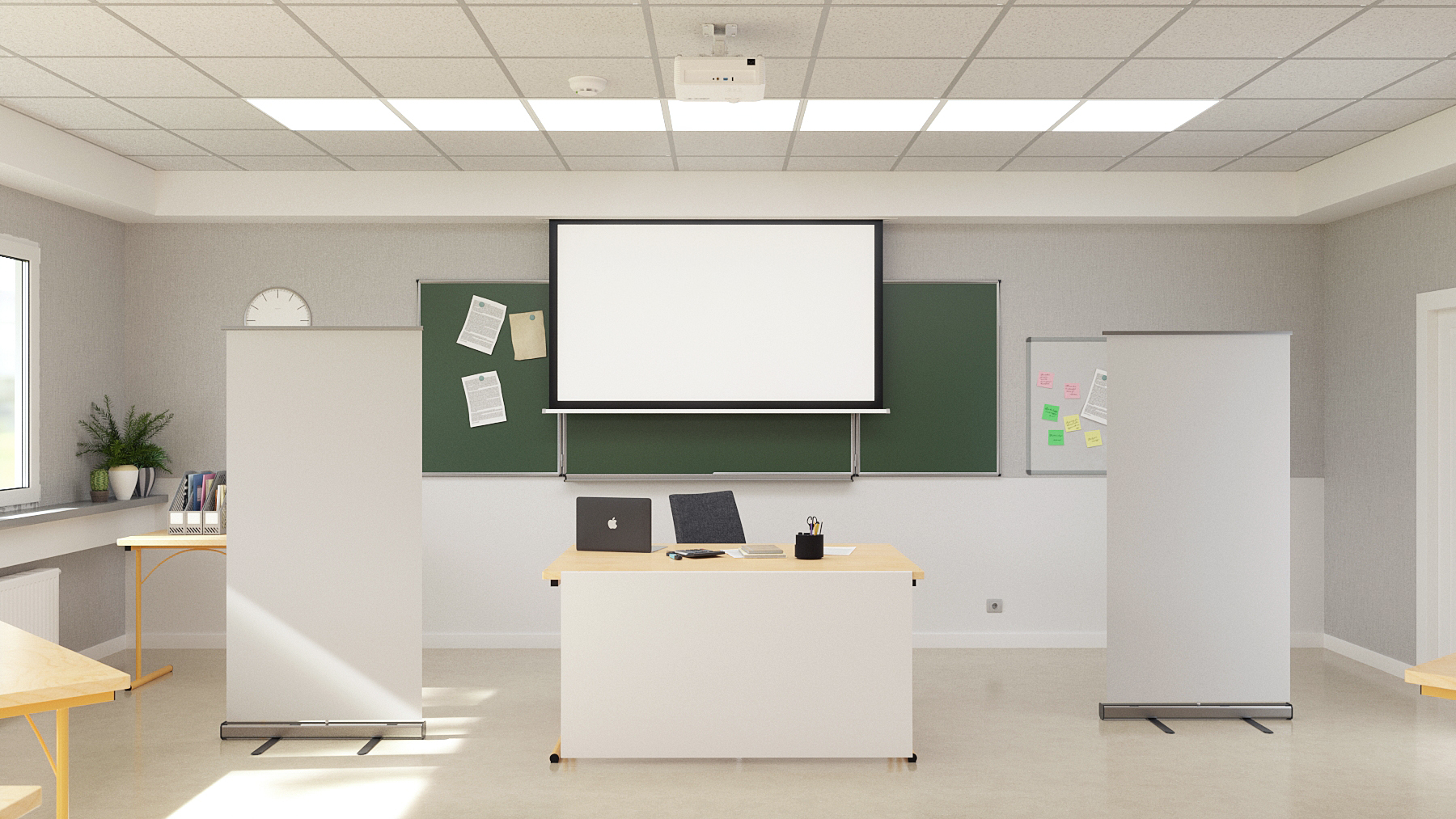 modèle de salle de classe en 3D personnalisable sur un salon virtuel appyfair