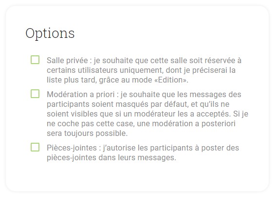 capture-options-salle-discussion Options d'une salle de discussion sur un salon virtuel AppyFair